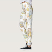 Teddybär-Daisy-Gartenmuster (14) Leggings (Links)
