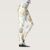 Teddybär-Daisy-Gartenmuster (14) Leggings (Rechts)