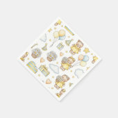 Teddybär-Daisy-Gartenmuster (14) Serviette (Ecke)