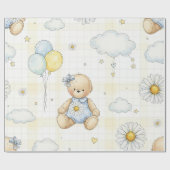 Teddybär-Daisy-Gartenmuster (15) Geschenkpapier (Flach)