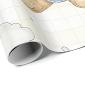 Teddybär-Daisy-Gartenmuster (15) Geschenkpapier (Rolleneckpunkt)