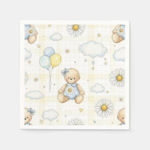 Teddybär-Daisy-Gartenmuster (15) Serviette