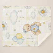 Teddybär-Daisy-Gartenmuster (16) Sherpadecke (Vorderseite (Horizontal))