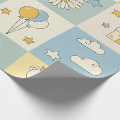 Teddybär-Daisy-Gartenmuster (17) Geschenkpapier (Ecke)