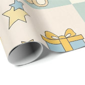Teddybär-Daisy-Gartenmuster (17) Geschenkpapier (Rolleneckpunkt)