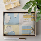 Teddybär-Daisy-Gartenmuster (17) Seidenpapier (Geschenk)