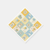Teddybär-Daisy-Gartenmuster (17) Serviette (Ecke)