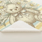 Teddybär-Daisy-Gartenmuster (1) Sherpadecke (3/4)