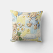 Teddybär-Daisy-Gartenmuster (2) Kissen (Vorderseite)