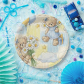 Teddybär-Daisy-Gartenmuster (2) Pappteller (Party)