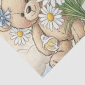 Teddybär-Daisy-Gartenmuster (2) Seidenpapier (Detail)