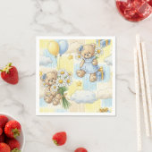 Teddybär-Daisy-Gartenmuster (2) Serviette (Beispiel)