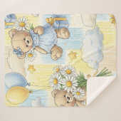 Teddybär-Daisy-Gartenmuster (2) Sherpadecke (Vorderseite (Horizontal))