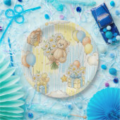 Teddybär-Daisy-Gartenmuster (3) Pappteller (Party)