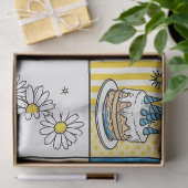 Teddybär-Daisy-Gartenmuster (4) Seidenpapier (Geschenk)