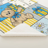 Teddybär-Daisy-Gartenmuster (4) Sherpadecke (3/4)