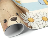 Teddybär-Daisy-Gartenmuster (5) Geschenkpapier (Rolleneckpunkt)