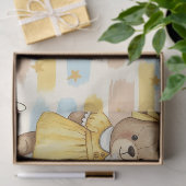 Teddybär-Daisy-Gartenmuster (5) Seidenpapier (Geschenk)
