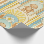 Teddybär-Daisy-Gartenmuster (6) Geschenkpapier (Ecke)