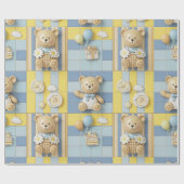 Teddybär-Daisy-Gartenmuster (7) Geschenkpapier (Flach)