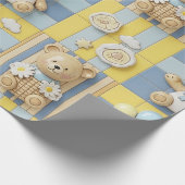 Teddybär-Daisy-Gartenmuster (7) Geschenkpapier (Ecke)