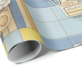 Teddybär-Daisy-Gartenmuster (7) Geschenkpapier (Rolleneckpunkt)