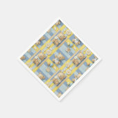 Teddybär-Daisy-Gartenmuster (7) Serviette (Ecke)