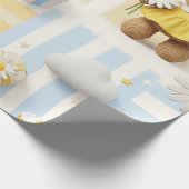 Teddybär-Daisy-Gartenmuster (8) Geschenkpapier (Ecke)