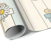 Teddybär-Daisy-Gartenmuster (9) Geschenkpapier (Rolleneckpunkt)