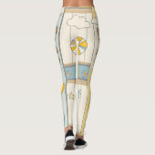 Teddybär-Daisy-Gartenmuster (9) Leggings (Rückseite)