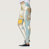 Teddybär-Daisy-Gartenmuster (9) Leggings (Links)
