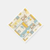 Teddybär-Daisy-Gartenmuster (9) Serviette (Ecke)