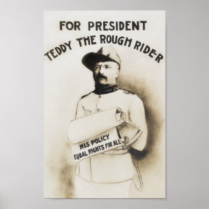 Teddybär der raue Reiter - für Präsidenten - 1904 Poster