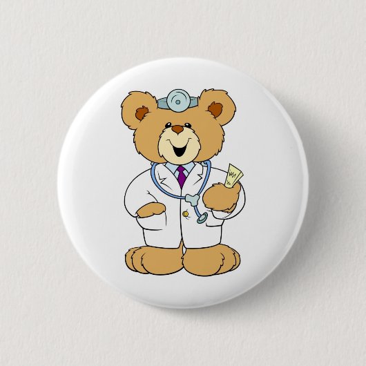 Teddybär-Doktor Button (Vorderseite)