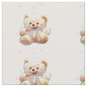 Teddybär-Druck-Gewebe-Material Stoff (Nahaufnahme)