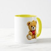 Teddybär, ein echtes kleines Herz. Tasse (VorderseiteRechts)