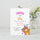 Teddybär Einladung (Stehend Vorderseite)