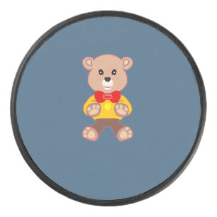 Teddybär eishockey puck