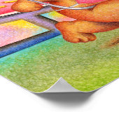 Teddybär-Finishlinie. Poster (Ecke)