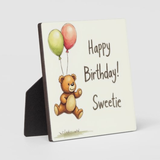 Teddybär Fotoplatte (Vorderseite)