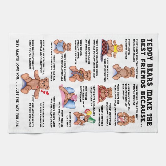 Teddybär-Freund-Tuch Handtuch (Horizontal)