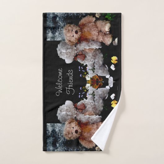 Teddybär-Freund-willkommene Freunde Badhandtuch Set (Handtuch)