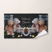 Teddybär-Freund-willkommene Freunde Badhandtuch Set (Handtuch)