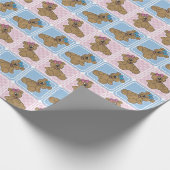 Teddybär für Jungen oder Mädchen Geschenkpapier (Ecke)