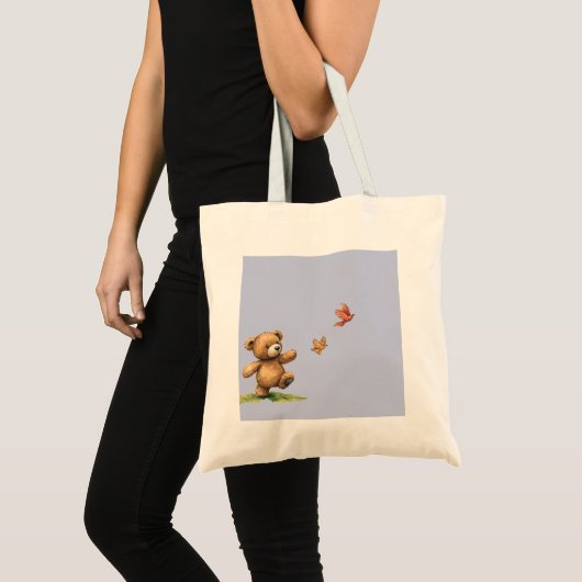TEDDYBÄR GEHT TASSE TRAGETASCHE (Vorderseite (Produkt))