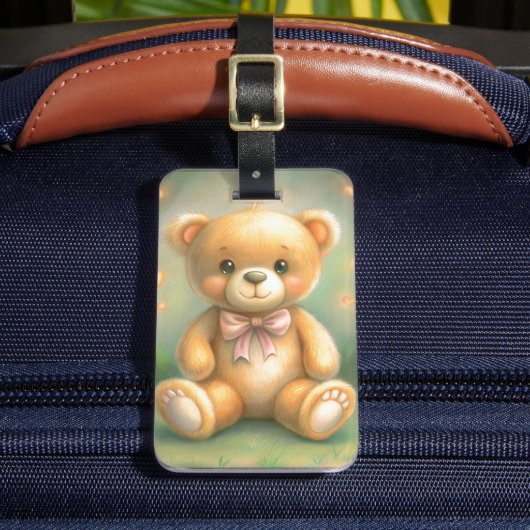 Teddybär Gepäckanhänger (Vorderseite Insitu 2)