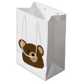 Teddybär-Geschenk-Tasche Mittlere Geschenktüte (Vorderseite Schrägansicht)