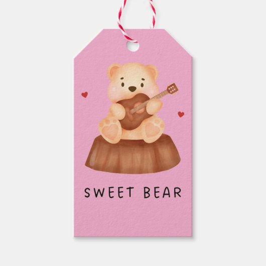 Teddybär Geschenkanhänger (Vorderseite)