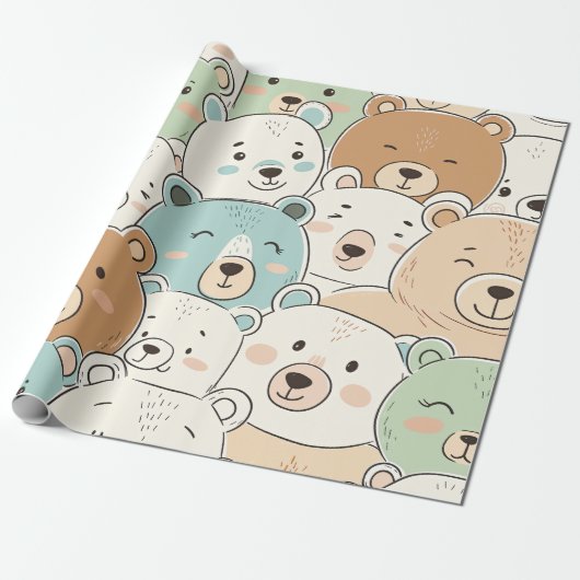 Teddybär Geschenkpapier (Ungerollt)