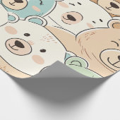 Teddybär Geschenkpapier (Ecke)